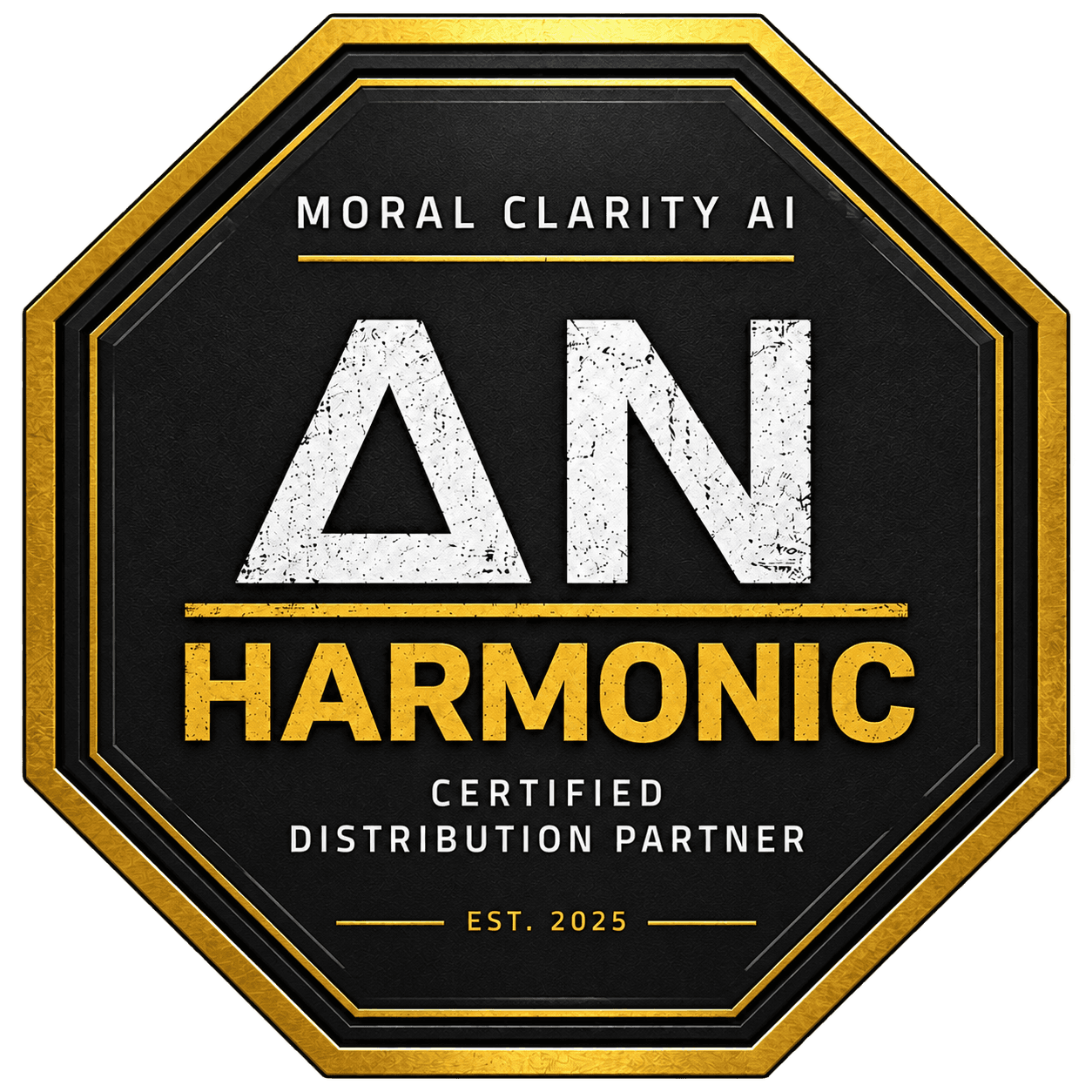 Moral Clarity AI Harmonic Certified Distribution Partner mark